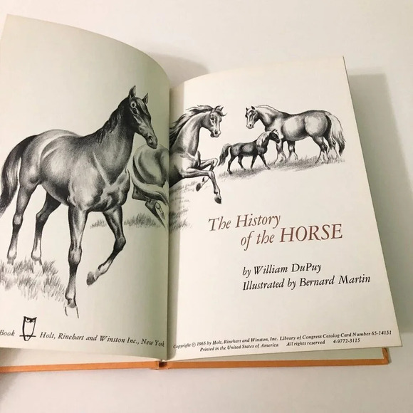 Vintage  1965 The History of the Horse by William DuPuy Hardcover Book - Picture 8 of 16